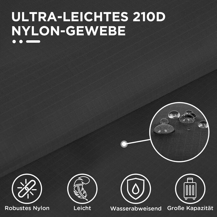 Набір компресійних органайзерів для одягу в подорож Cipway, ультралегкі пакувальні куби для валізи та рюкзака, 8 предметів, чорний