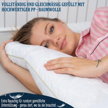 Ортопедична подушка U-подібної форми Schlafweich для сну на боці - подушка для вагітних та годування з бамбука, гіпоалергенна, для підтримки голови, шиї, спини та стегон