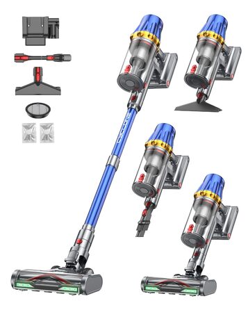 Акумуляторний пилосос H9 58000 Па, 650 Вт, 80 хв, бездротовий з LED-дисплеєм, для шерсті тварин, килимів та підлоги, синій