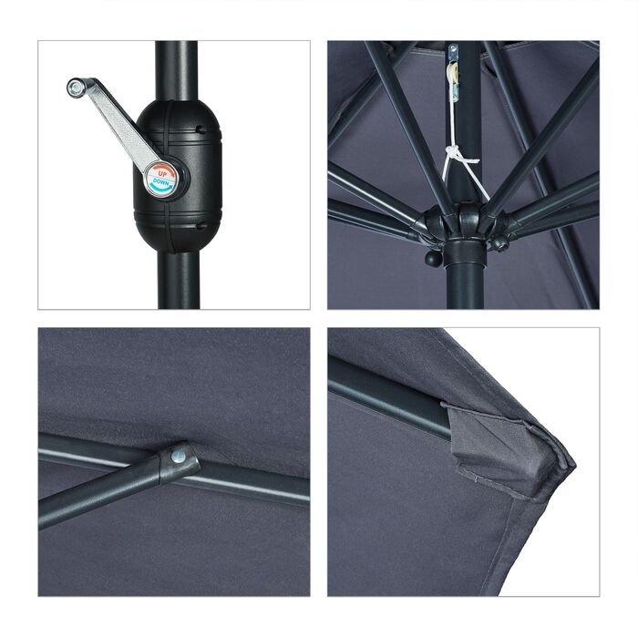 Relaxdays Парасолька від сонця, діаметр 300 см