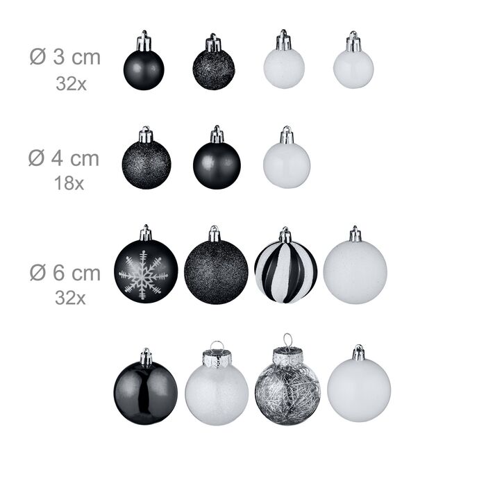 Набір новорічних кулічок Relaxdays (101 шт.)