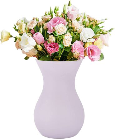Тренд для дому ваза для квітів ваза скляна скляна ваза для квітів скляна ваза для квітів настільна декоративна ваза прозора скляна декоративна ваза для вітальні декоративна ваза 2410 мл год 18 см / мак (пастельно-фіолетовий, 1229 мл)