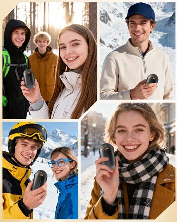 Електричні грілки для рук BOSONER 2 шт. 6000mAh USB, портативні, для чоловіків та жінок, чорні