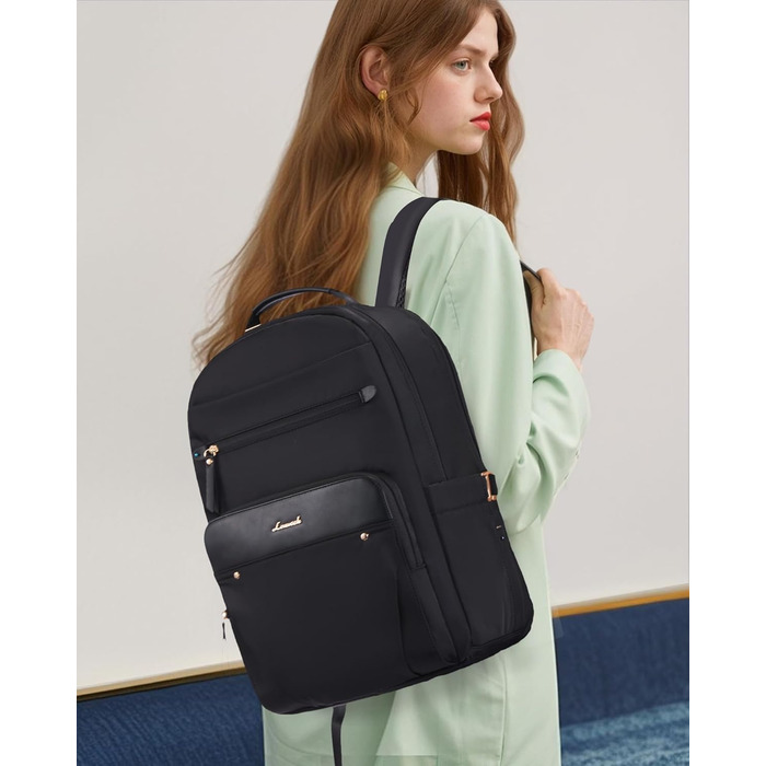 LOVEVOOK Рюкзак для ноутбука, чорний, 15.6 дюймів: водонепроникний, для роботи, навчання, подорожей