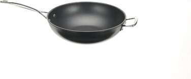 Ле Крюзо сковорода-вок з антипригарним покриттям, діаметр 30 см, для всіх типів плит (включно з індукційними), алюміній, сірий/срібний