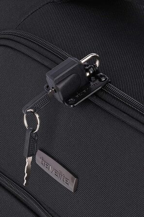 Ручна поклажа Travelite 2 колеса валіза з рідинами сумка відповідає стандарту IATA розмір бортового багажу, серія багажу нижня частина салону компактний візок для м'якого багажу, 090225-04, 28 літрів, (Чорний (Чорний), 43 см)