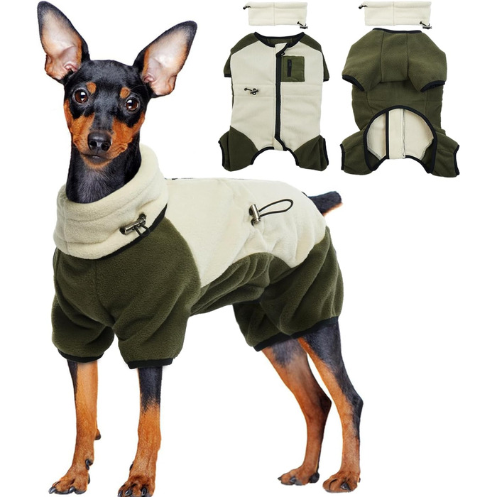 Зимове пальто Dog XS, Тепле пальто для собаки зі снудами, Зимовий одяг Chihuahua Beige XS