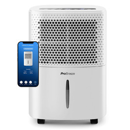 Pro Breeze® Eco Kompakt 12L/день: Електричний осушувач повітря з LED-дисплеєм, функцією сушіння білизни та Smart App (20 м²)