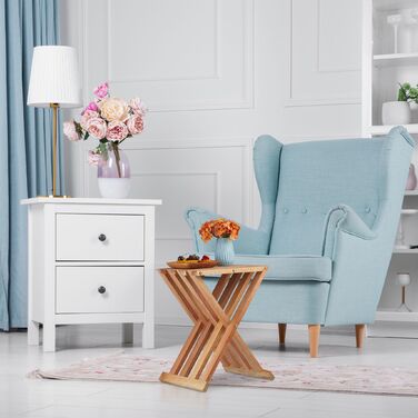 Розкладний столик Relaxdays з горіхового дерева