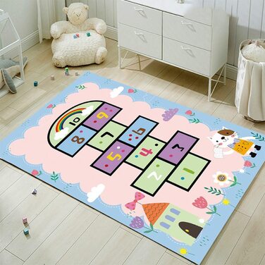 Дитячий надувний килимок FODELIUY, надувний килимок Hopscotch Ru, килимок для дівчаток Junen, дитячий надувний килимок (100160 см, А)