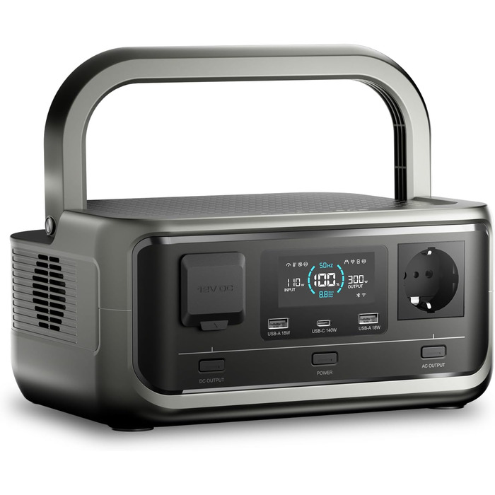 Портативна електростанція ALLPOWERS VOLIX P300, ємність 256 Wh, номінальна потужність 300 W, пікова потужність 600 W
