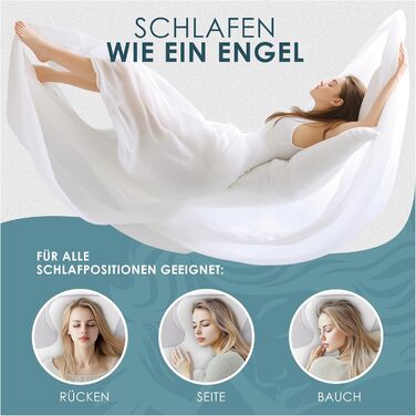 Ортопедична подушка Nachtengel – ергономічна подушка для шиї з Memory Foam, проти хропіння, підтримка шиї для тих, хто спить на спині, животі та боці, біла та сіра