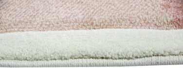 Дитячий килим CARPETIA, килимок для ігор, дитячий килим для дівчаток, Єдиноріг, Веселка, рожевий крем, розмір 80x150 см (200x290 см)