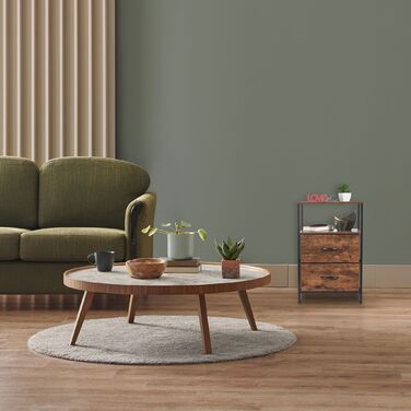 Приліжкова тумбочка Relaxdays Industrial з 2 висувними ящиками