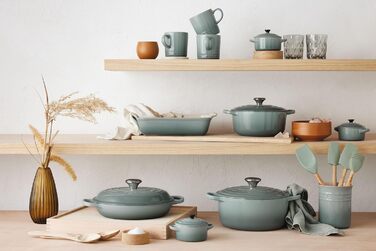 Набір кухонних аксесуарів Le Creuset Craft Series з керамічним казаном, 5 предметів, колір Морська сіль (Sea Salt)