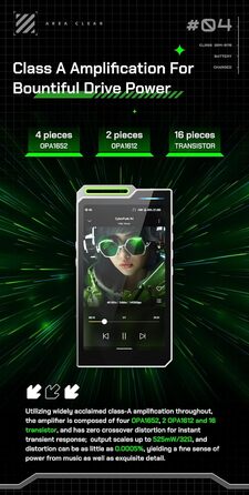 MP3-плеєр HiBy R4 Android з Bluetooth, Wi-Fi, 4DAC, підтримкою DSD, PCM, MQA, 4.4 мм баланс, 32 ГБ, чорний