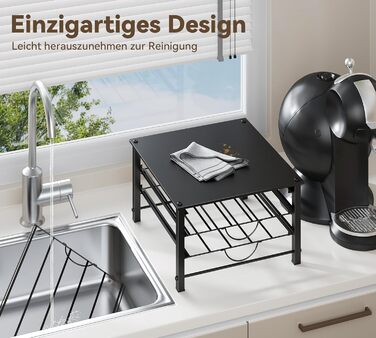 Тримач для капсул Dolce Gusto, металева висувна шухляда на 5 ярусів (90 капсул)