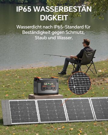 Портативна електростанція Power Lifting 3000W, 1102,5Wh, LiMnFePO4 акумулятор, сонячна панель 400W, MPPT, USB-C 100W, 230V AC, для кемпінгу та відпочинку на природі (S2400+400W)