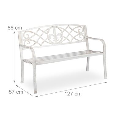 Лавочка для саду Relaxdays з металу