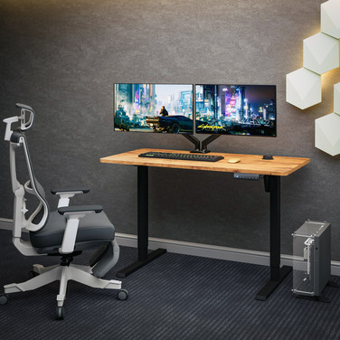 Стіл Mealux PowerDesk Energy Mahogany з електрорегулюванням висоти (арт. EVO-201 Energy Mahogany/B)