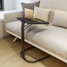 Складаний столик для ноутбука NICEME: регульована висота та кут нахилу, 43x43 см, чорний