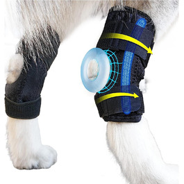 Фіксатори для задніх кінцівок для собак, фіксатори для гомілковостопного суглоба з мета-смугами, ремені безпеки для коротких ніг, бандажі для суглобів, при травмах задніх кінцівок, розтягненнях, артриті ,розриві хрестоподібної зв'язки (XL)