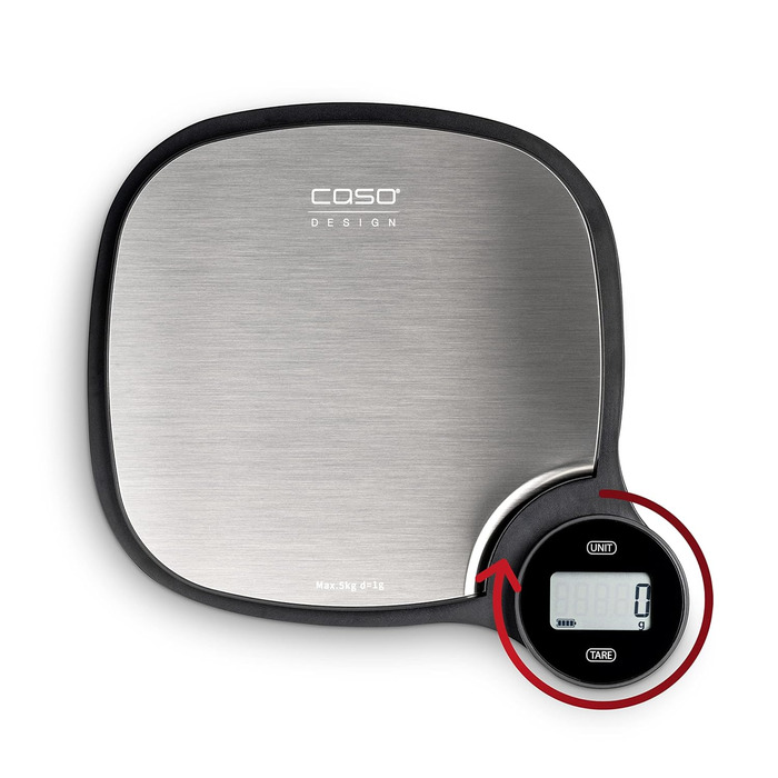 Кухонні ваги CASO Design EcoMaster: без батарейок, до 5 кг з кроком 1 г, Testsieger