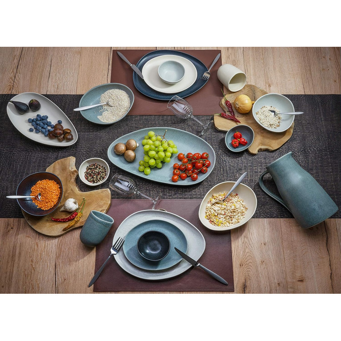 Серія PIETRA, Набір посуду, Набір тарілок для набору тарілок 27 x 20 x 3 см (16 шт., 16 комбінованих наборів), 22139