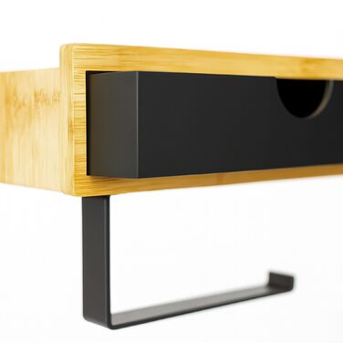 Держатель туалетного паперу Relaxdays з полицею