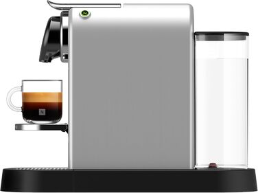 Кавомашина Nespresso Krups CitiZ XN741B, срібна: автоматична, 1260 Вт, 1 л резервуар