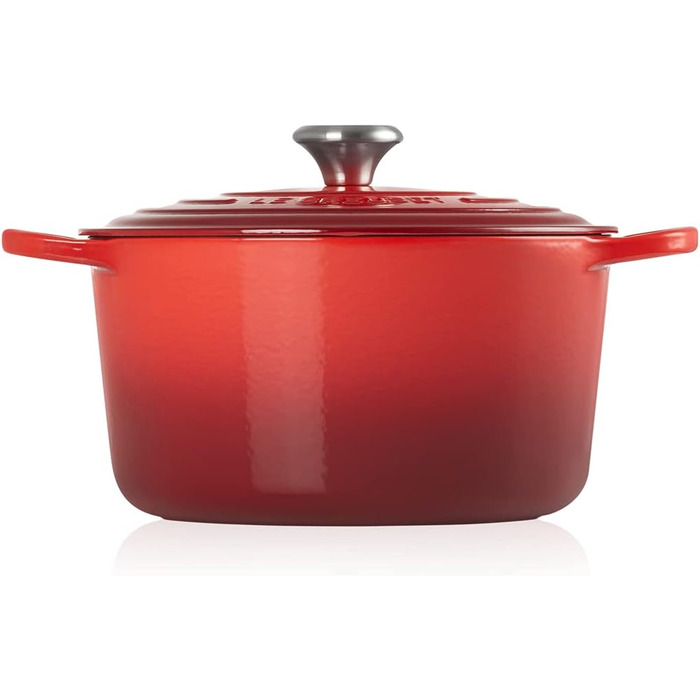 Le Creuset Високий круглий гусчар з чавуну, 26 см, червоний
