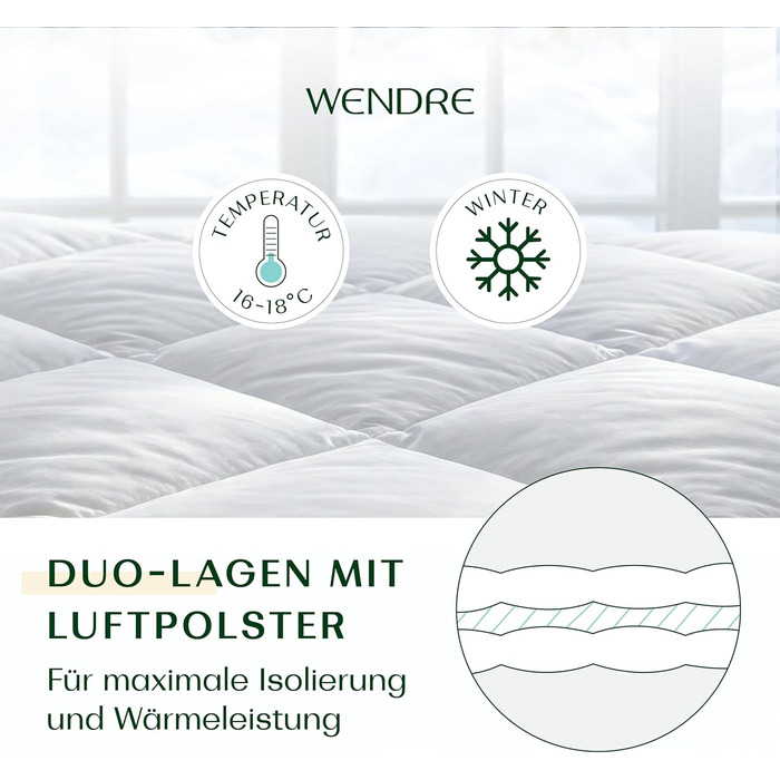 Ковдра стегане 135x200 см, мікрофібра, 300 GSM, сертифікат Oeko-Tex, для алергіків, дихаюча, виготовлена в ЄС, пральна, ковдра для сну