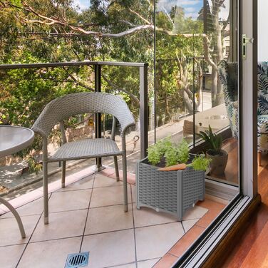 Горщик для рослин Relaxdays з імітацією ротангу