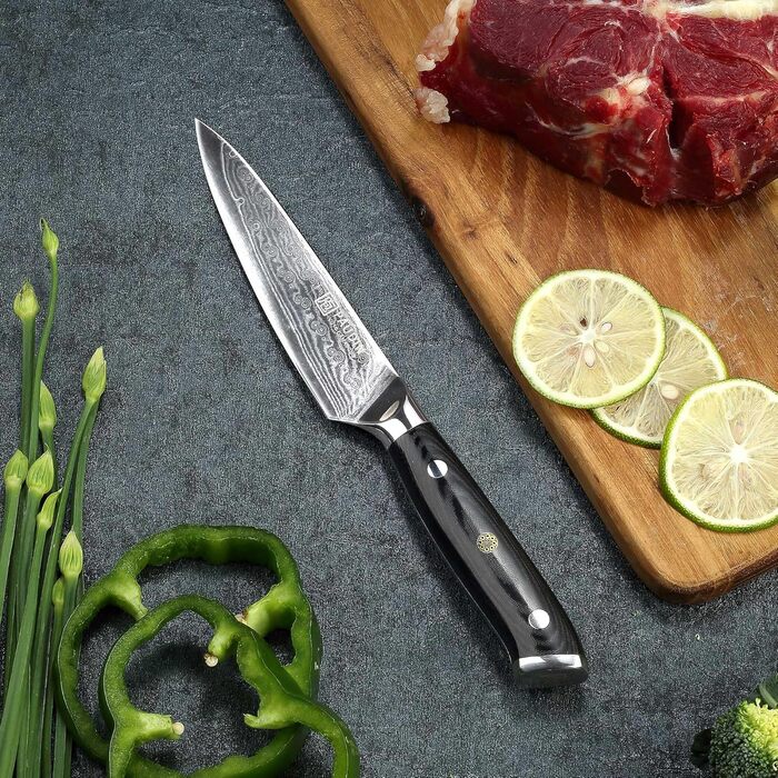 Ніж PAUDIN для м'яса, кухаря та обробки продуктів, 20 см, з високоякісної сталі, ергономічна ручка