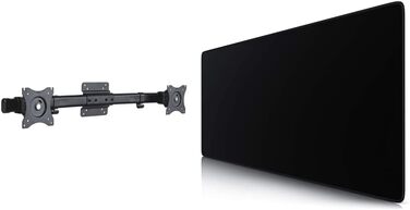 Кріплення для монітора PureMounts® - регульоване, настільне, для 1 монітора (VESA 75x75-100x100), з XXL килимком для миші