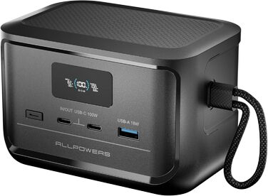 Портативна зарядна станція ALLPOWERS P100, ємність 99,2 Wh, номінальна потужність 100 W