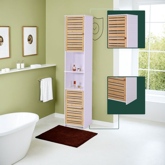Висока шафа для ванної кімнати Relaxdays 190 см