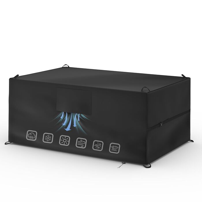 Водонепроникний чохол для садово-патіо меблів 200*160*70 см, 420D Oxford, захист від УФ, анти-PU, зимовий, для саду та тераси