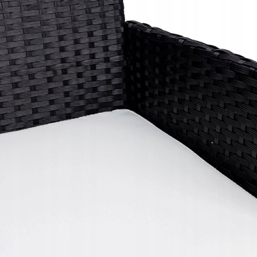Комплект садових меблів Rino з ротанга, чорний, 7 предметів