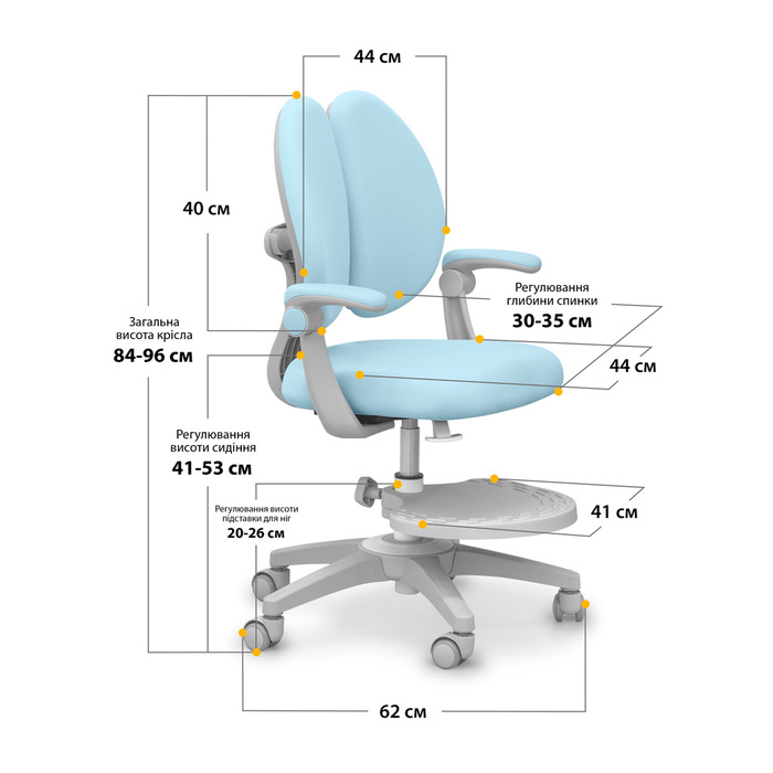 Дитяче крісло Mealux Sprint Duo Blue (арт.Y-412 KBL)