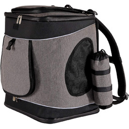 Рюкзак для собак lionto складаний рюкзак для кішок сумка для перенесення собак сумка для перенесення домашніх тварин, (Сірий / Чорний)