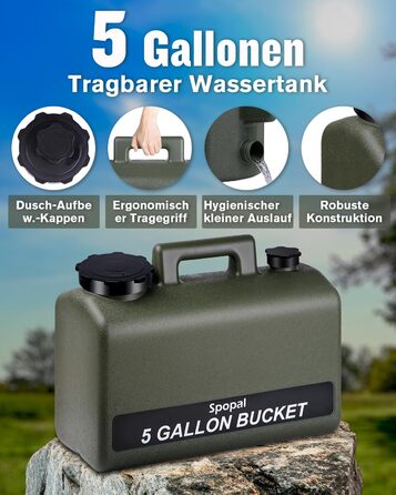 Портативна душова кабіна для кемпінгу з акумулятором 10000mAh та 20л баком, комплект для відпочинку на природі, саду, автомийки та тварин