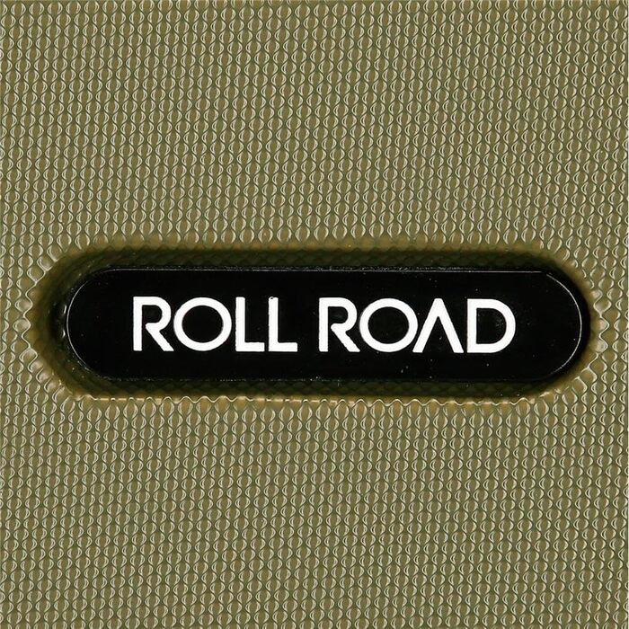 Чохол-валіза Roll Road Flex з ABS-пластику, кодовий замок, 4 колеса, ручна поклажа, зручний внутрішній простір (набір 2 шт., хакі)