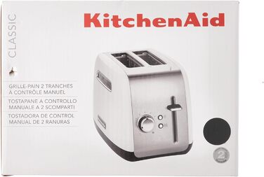 Тостер KitchenAid CLASSIC на 2 скибочки, чорний, 1,8 кг