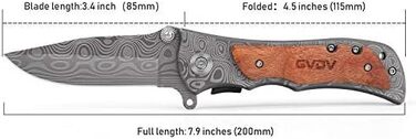 Мисливський ніж GVDV 7Cr17 20 см з нержавіючої сталі дерев'яна ручка
