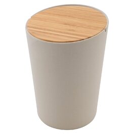 Настільна кошик для сміття Point-Virgule з кришкою і великим завантажувальним отвором, кухонний кошик для органічних відходів невеликого розміру, бежевого кольору, об'ємом 3 л