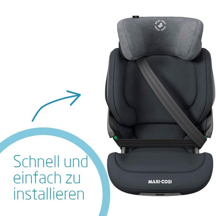 Автокрісло Maxi-Cosi Kore i-Size, 3,5-12 років, 100-150 см, автокрісло ISOFIX, регульована висота/ширина, система бічного захисту плюс, швидке та легке кріплення, (справжній графіт)