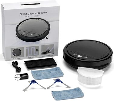 Робот-пилосос з функцією миття підлоги, 2300Pa, 3-в-1, бак 350мл, керування через APP, Alexa, для твердих підлог, шерсті тварин, килимів