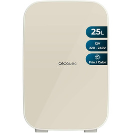 Міні-холодильник Cecotec Bolero MiniCooling 25L Bahamas Beige: 25 літрів, 12-220V, для авто та кемпінгу, охолодження та обігрів, регулювання температури 7-65°C