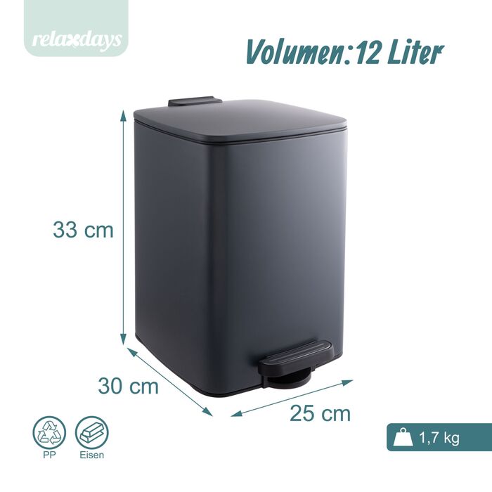 Відро для сміття Relaxdays Кухня, 12 літрів
